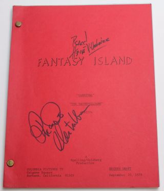 Fantasy Island 1978 Rare Signed Tv Show Script Season 2,  Episode 11