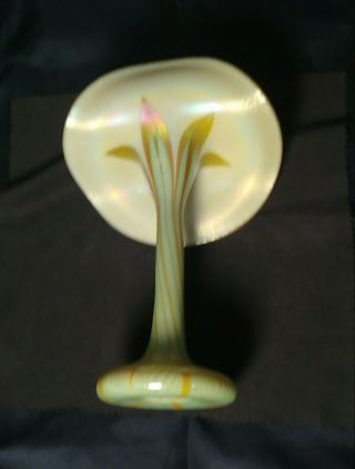 Antique Quezal Pulpit or Pansy Vase.  Steuben / Tiffany Studios Glass Period 2