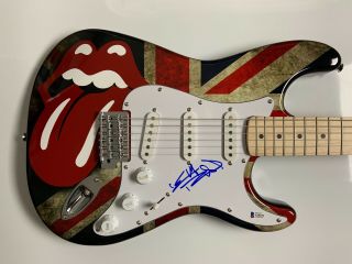Keith Richards Rolling Stones Autograph Signed Guitar Fender Strat Beckett Jsa