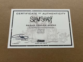 Eminem Trailer Art Print Autographed Signed Skam2 SSLP20 Pill Slim Shady 2