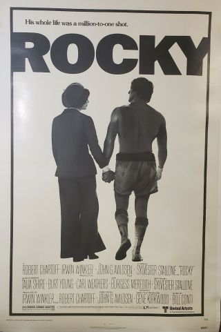 Vintage Rocky 1976 One Sheet Professionally Linen Backed Restored Poster