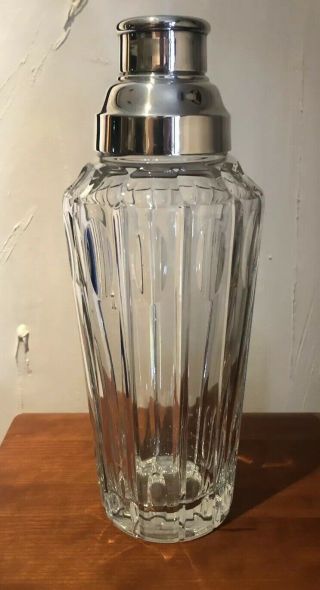 William Yeoward Crystal Kelly Cocktail Shaker Silver Lid