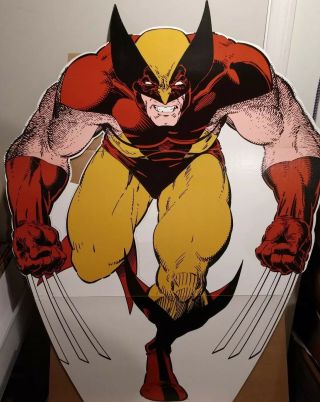 Vintage 1994 X - Men Wolverine Rare Lifesize Cardboard Cutout Standup Standee