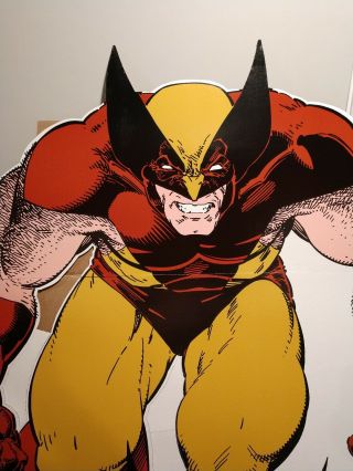 Vintage 1994 X - Men Wolverine Rare Lifesize Cardboard Cutout Standup Standee 2