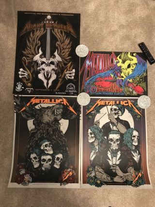 Metallica S&m2 Night 1 & 2 Posters,  Night Between,  Squindo 6th & 8th Sept 2019