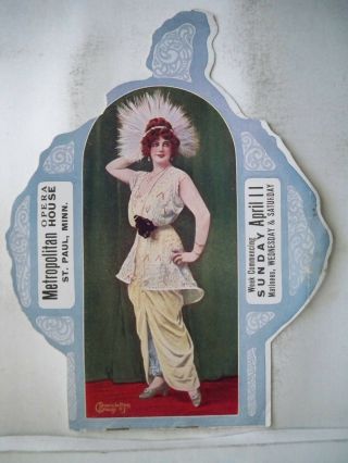 The Crinoline Girl Die Cut Herald Julian Eltinge Tour Saint Paul Mn Drag 1915
