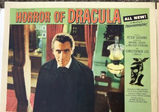 4 Horror of Dracula Lobby Cards (1,  2,  4,  5) 1958 - Peter Cushing/Cristopher Lee - Gd/Ex 6