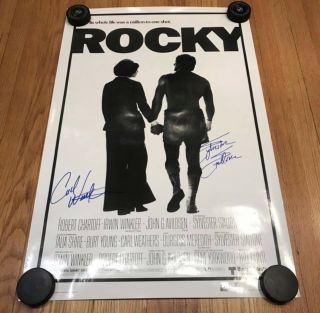 Sylvester Stallone/ Carol Whethers Signed Rocky 24x36