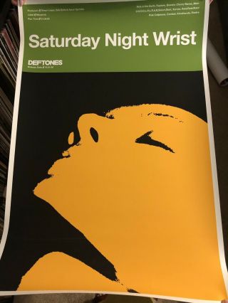 Deftones Saturday Night Wrist Serigraph 203 (poster Lithograph) 24x36” Rare