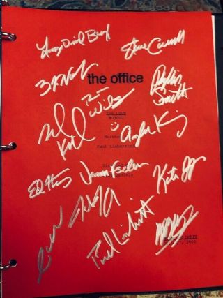 The Office " The Coup " Studio Script Signed By Steve Carell,  Entire Cast