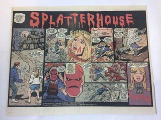 1990 Two Page Video Game Ad Splatterhouse