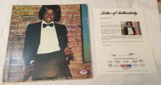 Michael Jackson Off The Wall Signed Album 1979 King Of Pop Autograph Psa/dna