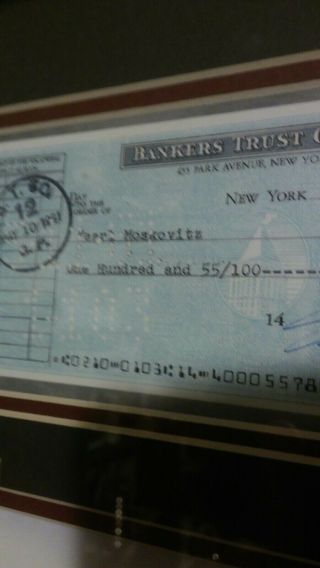 Marilyn Monroe Hand Signed Check 1961 in Blue Pen 8