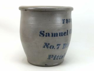 From Samuel Cooper Pittsburgh decorated crock. 2