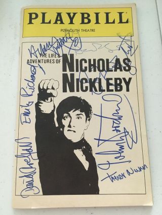 The Life And Adventures Of Nicholas Nickleby Signed Playbill
