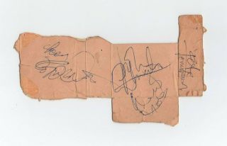 The Who Full Set Of Autographs From 1969 With Programme & Ticket From " Tommy "