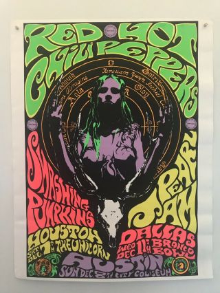 Red Hot Chili Peppers Pearl Jam Smashing Kozik Poster Purple Lady