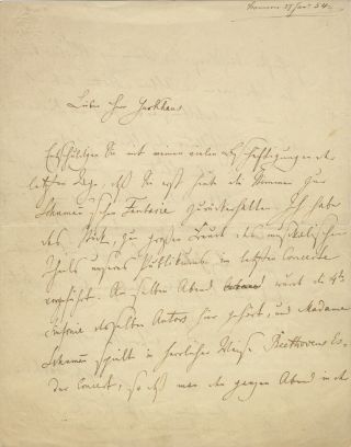 Joseph Joachim / Autograph Letter Signed In Full To The Music Publisher Carl