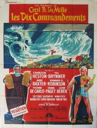 The Ten Commandments 1956 Cecil B.  Demille/charlton Heston 47x63 Litho