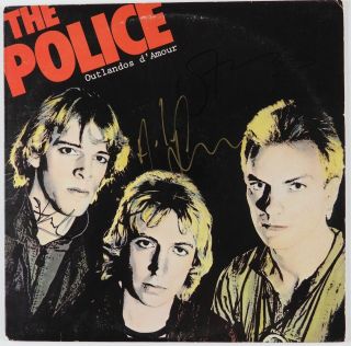 The Police Signed Autograph Album Record Jsa Sting Stewart Copeland Andy Summers