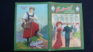 1910 Colonial Theatre Chicago Foyer De Luxe Color Advertising Edelweiss Beer
