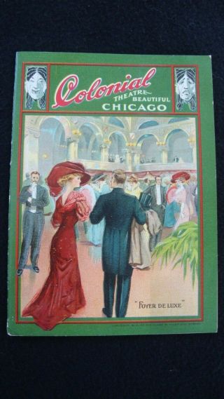 1910 Colonial Theatre Chicago Foyer de Luxe Color Advertising Edelweiss Beer 2
