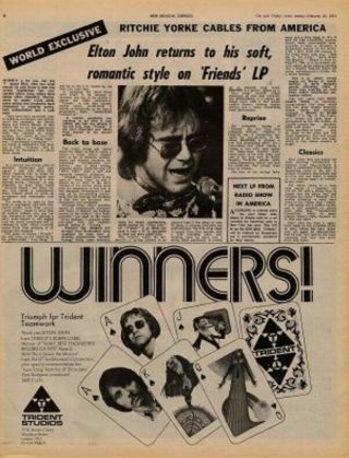 Elton John For John Mcewen - 31 Uk Article / Clippings