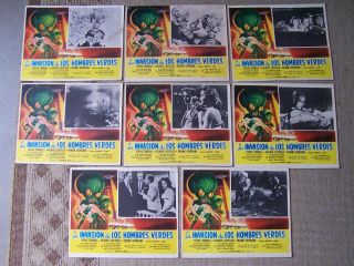 Invasion Of The Saucer Men Complete Mexican Lobby Card Set Edward L.  Cahn