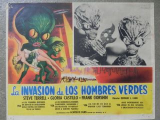 Invasion of the Saucer Men complete Mexican lobby card set Edward L.  Cahn 4