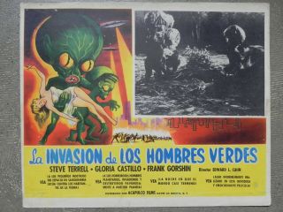 Invasion of the Saucer Men complete Mexican lobby card set Edward L.  Cahn 5