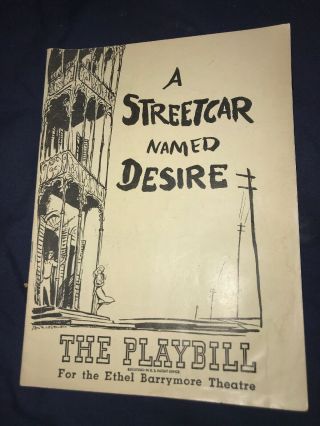 August 20,  1948 Playbill A Streetcar Named Desire Marlon Brando J2