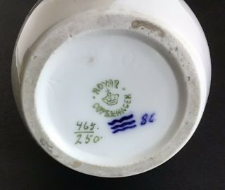 Rare Royal Copenhagen Vase,  Frog And Dragonfly In Relief No.  465.  /250. 5