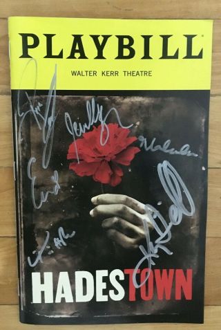 Hadestown Playbill Oct 2019 Signed By Eva Noblezada,  Reeve Carney & Others