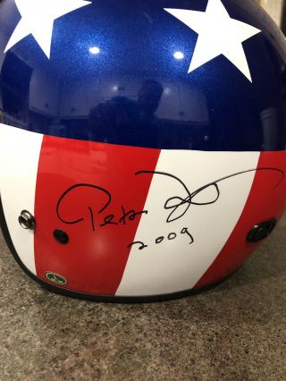 Peter Fonda Easy Rider Motorcycle Helmet Hand Signed Autograph
