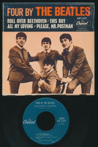 Beatles INCREDIBLE 1964 ' FOUR BY THE BEATLES ' U.  S.  EP SW / NM 2