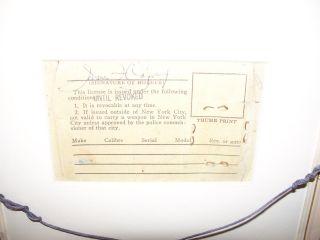 James Cagney Yankee Doodle Personal License To Carry Pistol /Gun w Signature 6