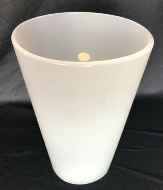 Vintage Archimede Seguso Alabastro vase white Art Glass Italy Murano 3