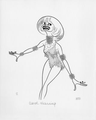 Carol Channing Double - Signed Limited Edition Lithograph By Al Hirschfeld