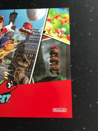 Mario Odyssey Nintendo Switch Double Sided Promo Poster 11 