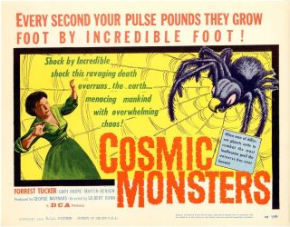 Cosmic Monsters 8 Lobby Card Set 1958 All Cards Are Near