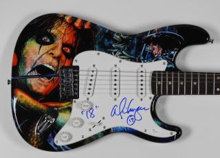 Alice Cooper Jsa Autograph Signed Guitar Fender Stratocaster Guitar Bullet