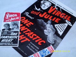 Antique Vintage Magic Props Poster Tickets Virgil Magician Collectibles