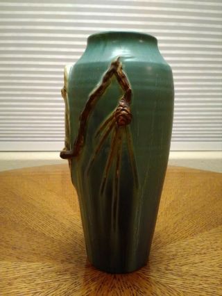 Ephraim Faience Pottery Owl on a Branch Vase Ltd.  Edition No.  48/50 3