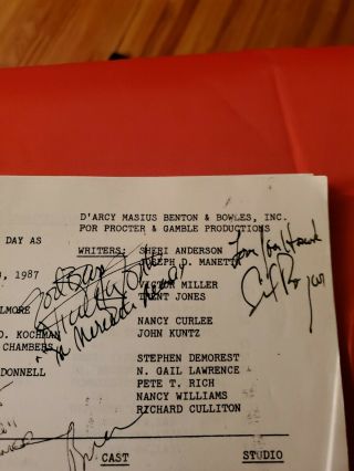 Movie/Tv Signed Scripts,  Guiding Light,  1987 3
