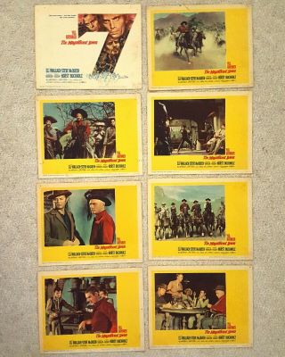 The Magnificent Seven 11x14 Lobby Card Set Of 8,  1960