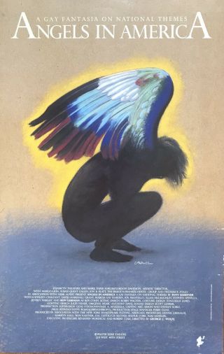 Angels In America — 1993 Broadway Theater Window Card Poster; Tony Kushner