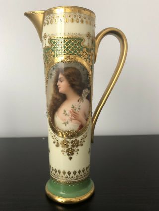 Royal Vienna Pitcher Signed Wagner After Asti