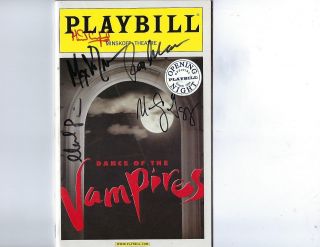 Dance Of The Vampires Opening Night Playbill Michael Crawford And Cast Signed