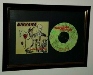 Nirvana Incesticide Sleeve - Hand Signed By Kurt Cobain With Rare Full Name