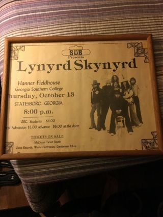 One Of A Kind Lynyrd Skynyrd Poster Signed At Last Concert One Week Before Death 6